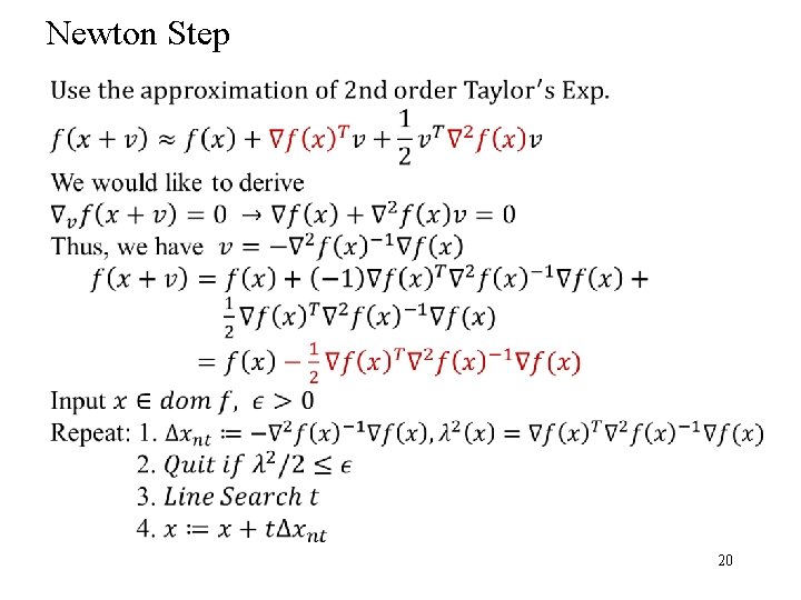 Newton Step 20 