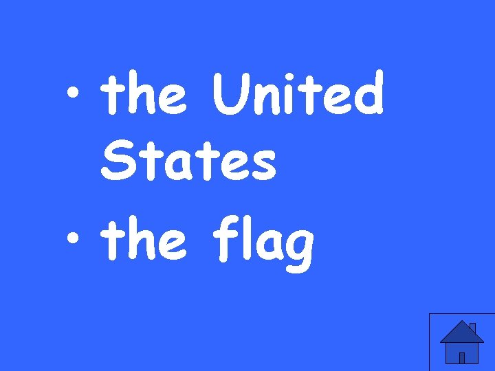  • the United States • the flag 