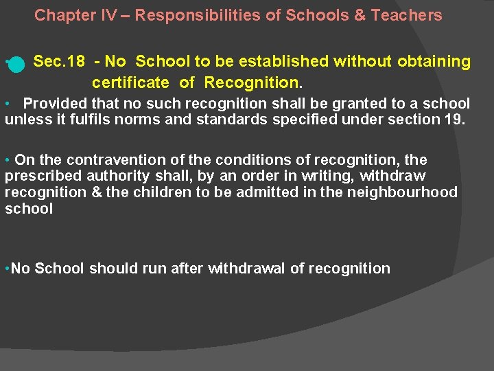 Chapter IV – Responsibilities of Schools & Teachers • • Sss Sec. 18 - Chapter IV – Responsibilities of Schools & Teachers • • Sss Sec. 18 -