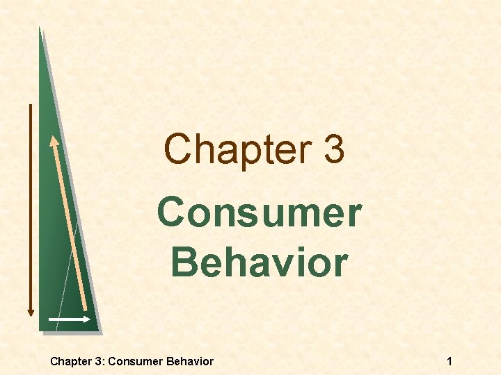 Chapter 3 Consumer Behavior Chapter 3: Consumer Behavior 1 