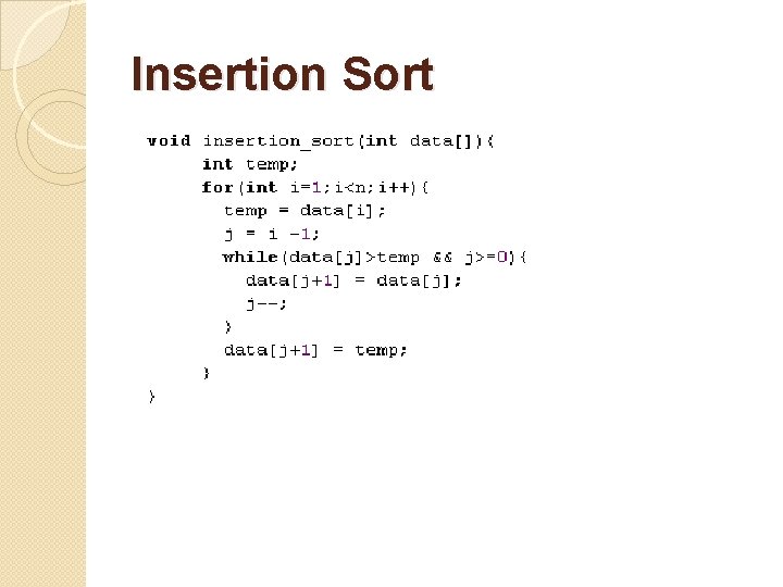 Insertion Sort 