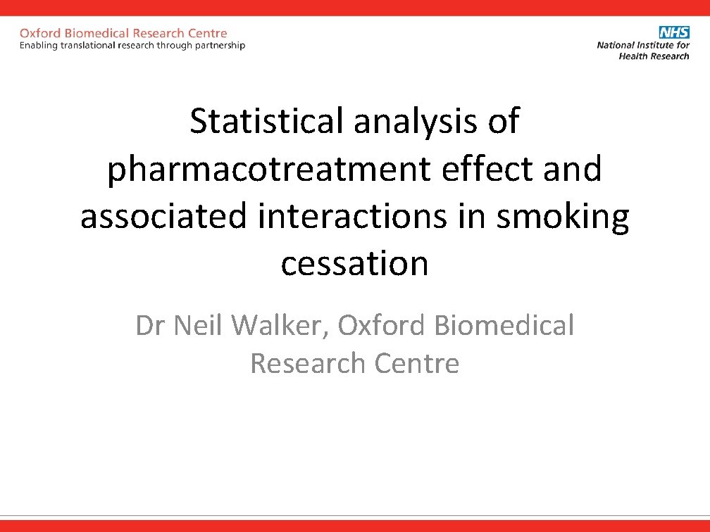 Statistical analysis of pharmacotreatment effect and associated