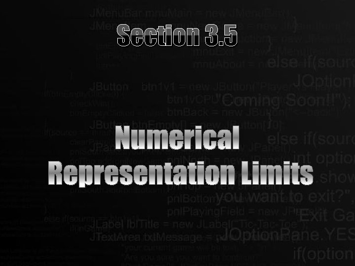 Section 3. 5 Section 3. 5