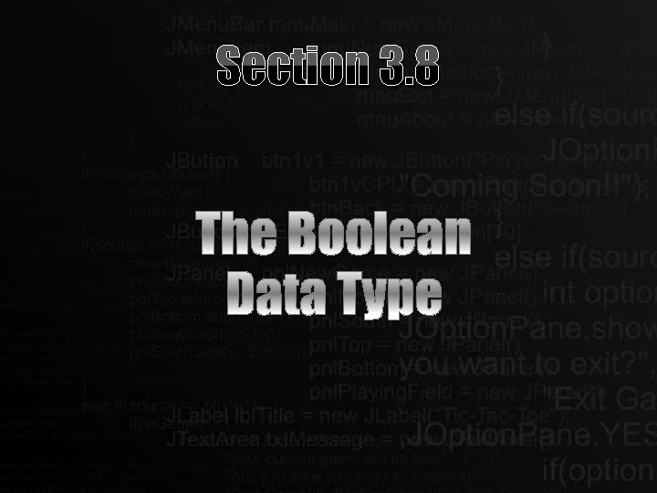 Section 3. 8 Section 3. 8