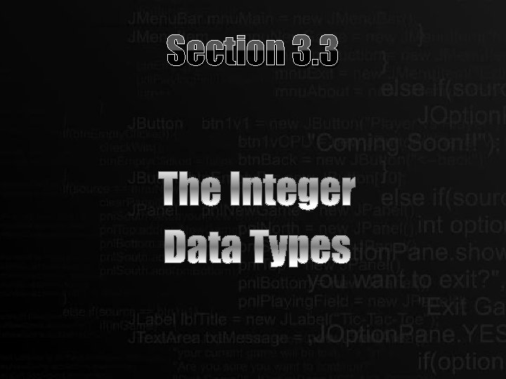 Section 3. 3 Section 3. 3