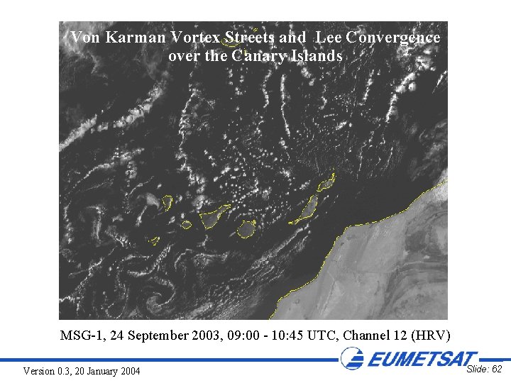 Von Karman Vortex Streets and Lee Convergence over the Canary Islands MSG-1, 24 September