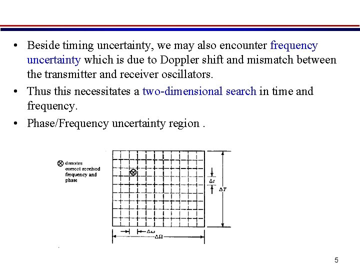  • Beside timing uncertainty, we may also encounter frequency uncertainty which is due