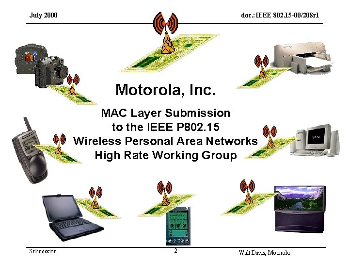 July 2000 doc. : IEEE 802. 15 -00/208 r 1 Motorola, Inc. MAC Layer