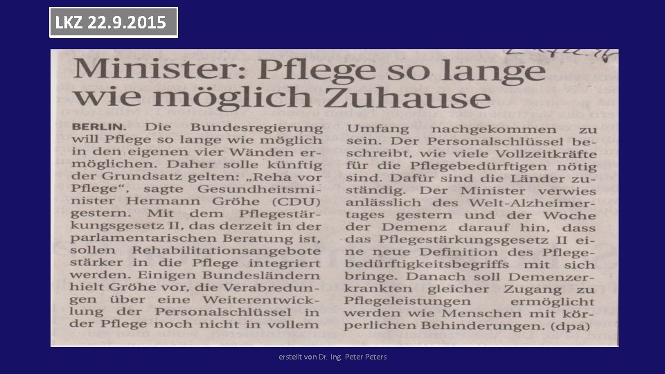 LKZ 22. 9. 2015 erstellt von Dr. Ing. Peters 