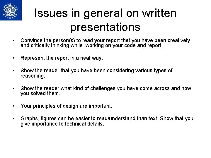 How to Prepare a Good Written Presentation Sule