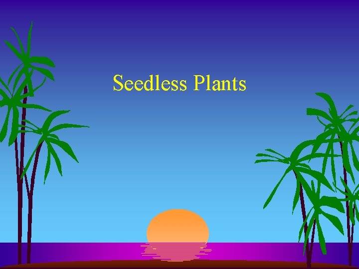 Seedless Plants 