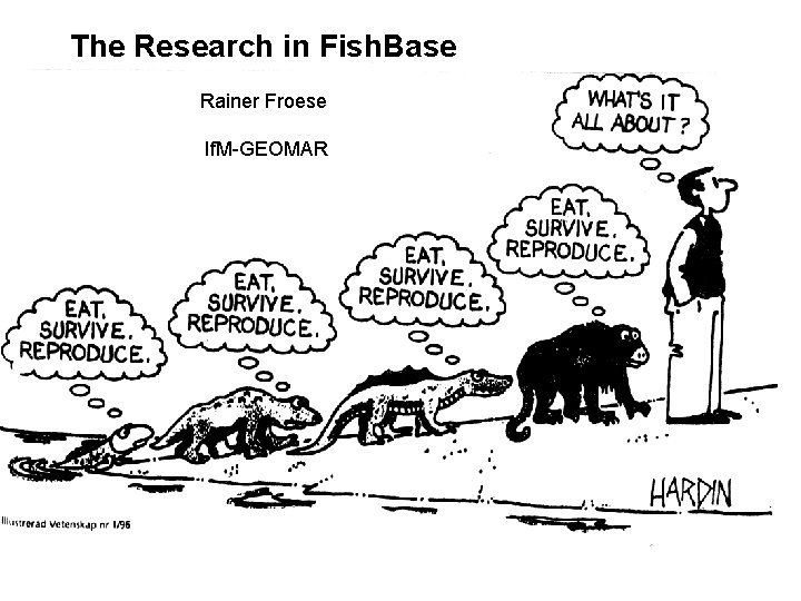 The Research in Fish. Base Rainer Froese If. M-GEOMAR 