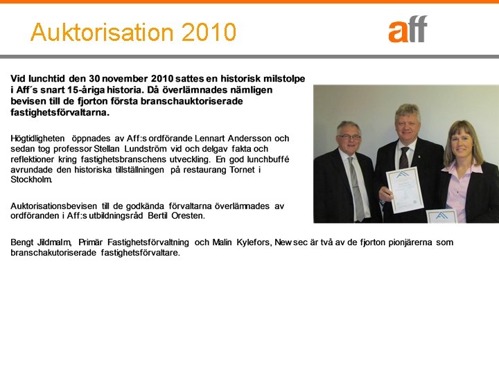 Auktorisation 2010 