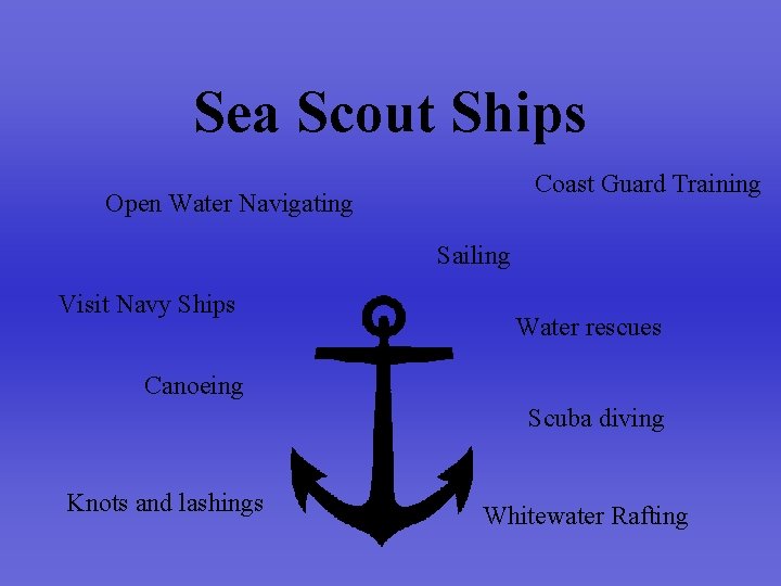 Sea Scout Ships Coast Guard Training Open Water Navigating Sailing Visit Navy Ships Water