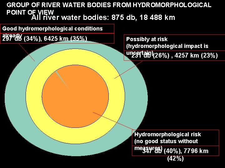 GROUP OF RIVER WATER BODIES FROM HYDROMORPHOLOGICAL POINT OF VIEW All river water bodies: