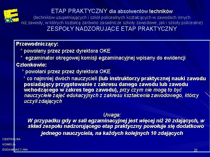 ETAP PRAKTYCZNY dla absolwentów techników (techników uzupełniających i szkół policealnych kształcących w zawodach innych