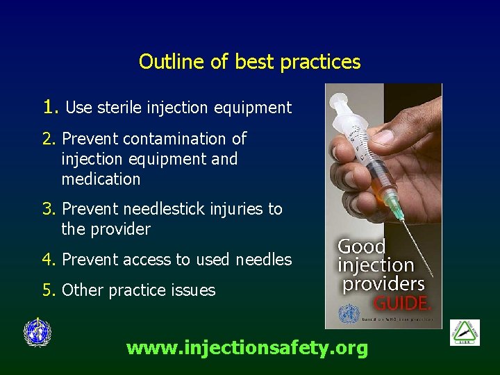 Preventing Injections Safe Immunization Practices and Prevention of Hepatitis B