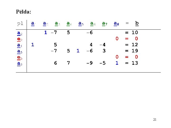 Példa: 21 