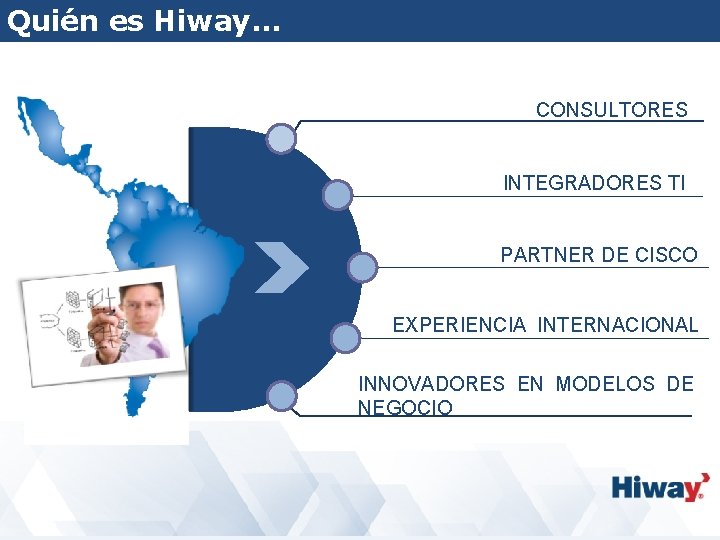 Quién es Hiway. . . CONSULTORES INTEGRADORES TI PARTNER DE CISCO EXPERIENCIA INTERNACIONAL INNOVADORES