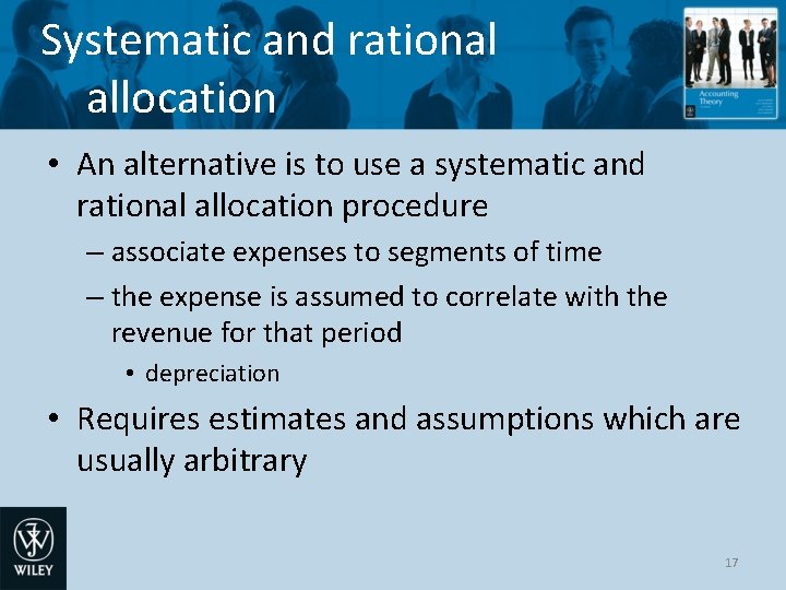 Systematic and rational allocation • An alternative is to use a systematic and rational