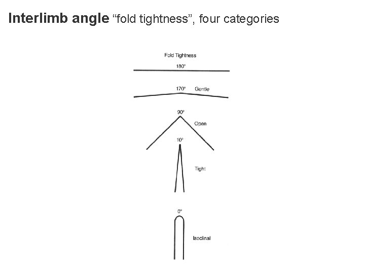 Interlimb angle “fold tightness”, four categories 