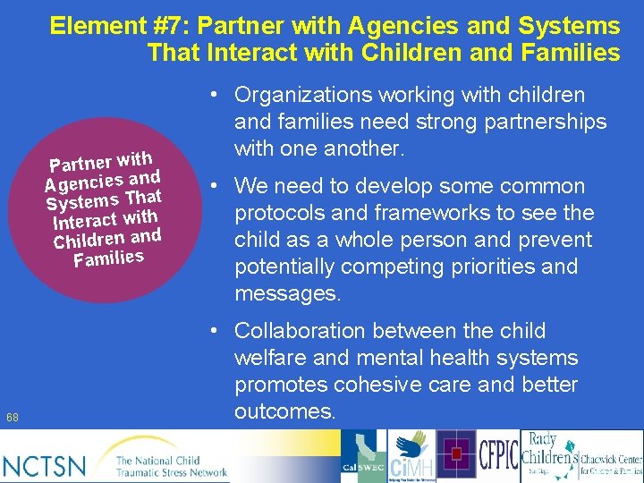 Element #7: Partner with Agencies and Systems That Interact with Children and Families Partner