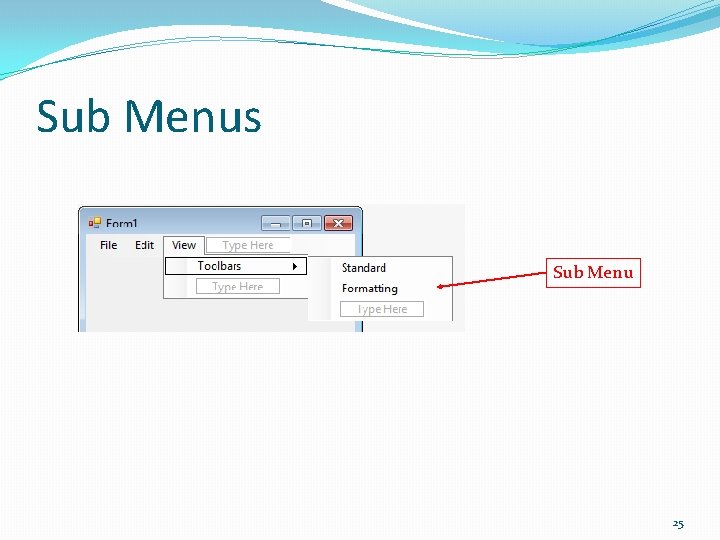 Sub Menus Sub Menu 25 