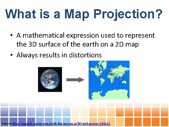 Map Projections What is a Map Projection A