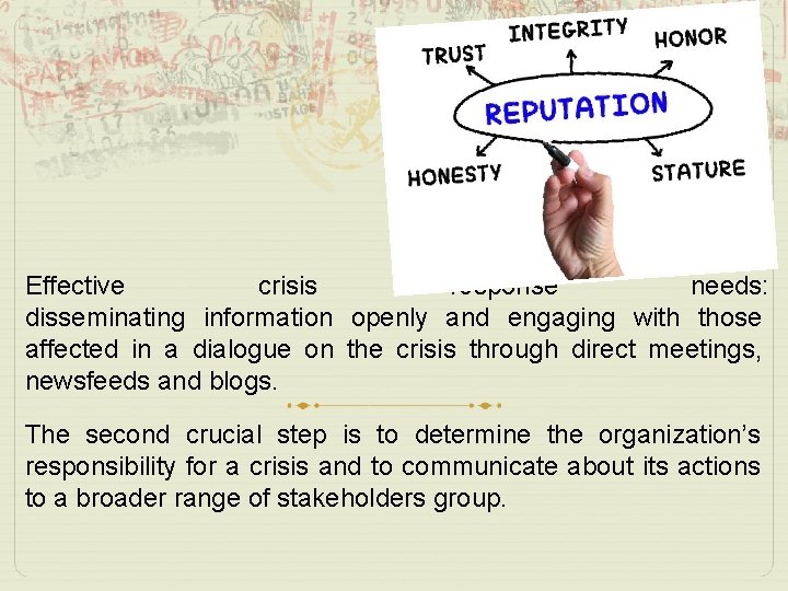 Effective crisis response needs: disseminating information openly and engaging with those affected in a