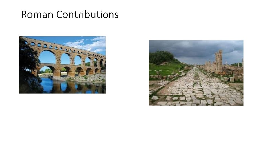 Roman Contributions 