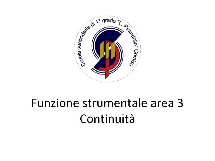 Funzione strumentale area 3 Continuità 