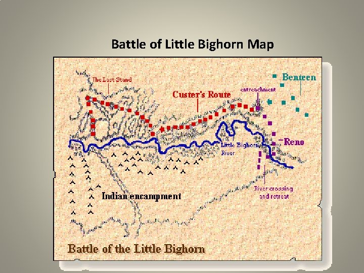 Battle of Little Bighorn Map 