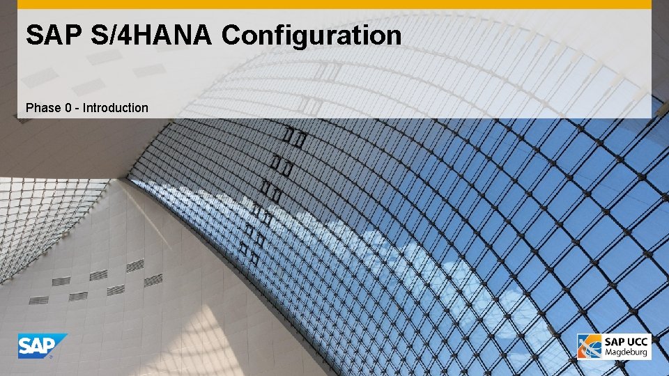 SAP S/4 HANA Configuration Phase 0 - Introduction nly with o e d li