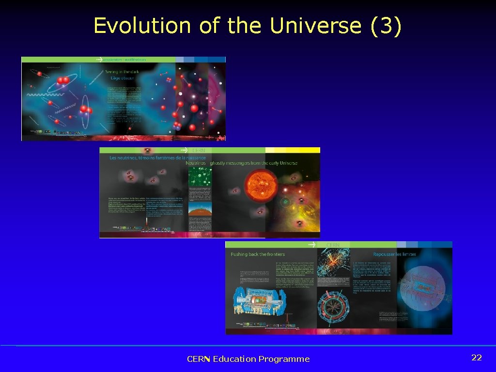 Evolution of the Universe (3) CERN Education Programme 22 
