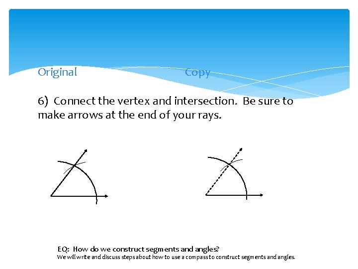 Original Copy 6) Connect the vertex and intersection. Be sure to make arrows at