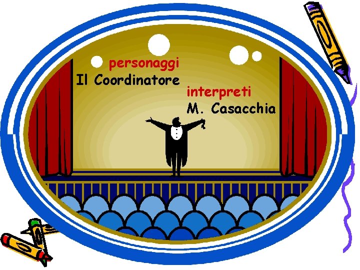 personaggi Il Coordinatore interpreti M. Casacchia 