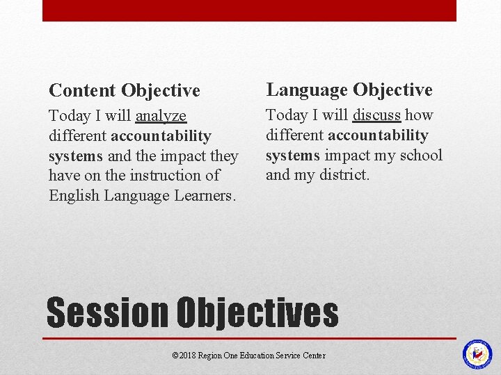Content Objective Language Objective Today I will analyze different accountability systems and the impact Content Objective Language Objective Today I will analyze different accountability systems and the impact