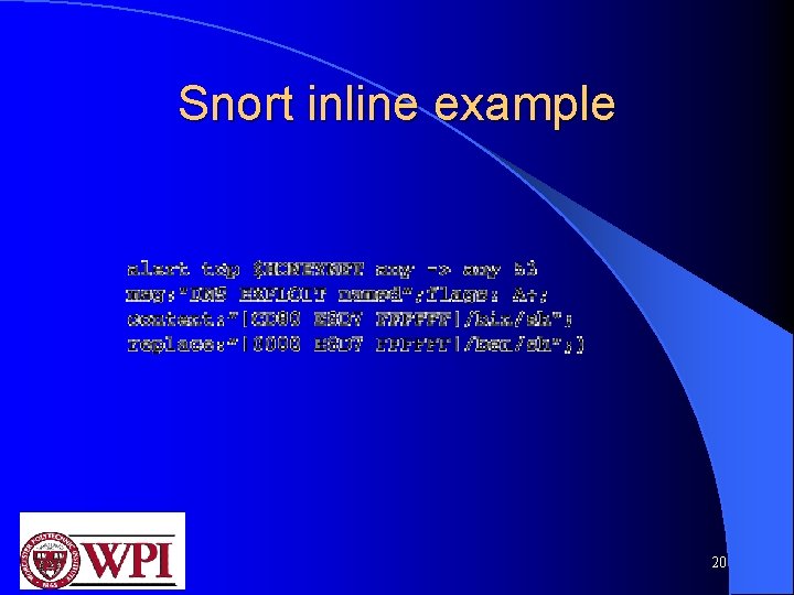 Snort inline example 20 