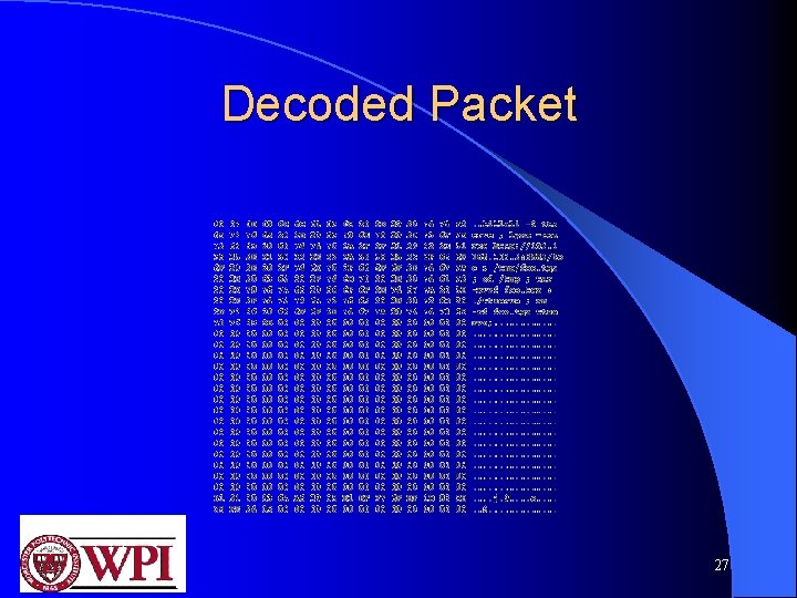 Decoded Packet 27 