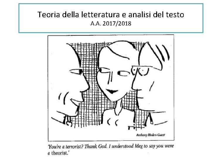 Teoria della letteratura e analisi del testo A