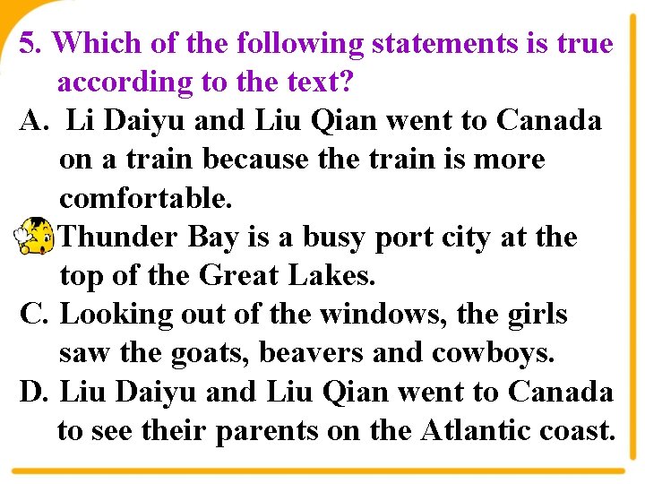 5. Which of the following statements is true according to the text? A. Li