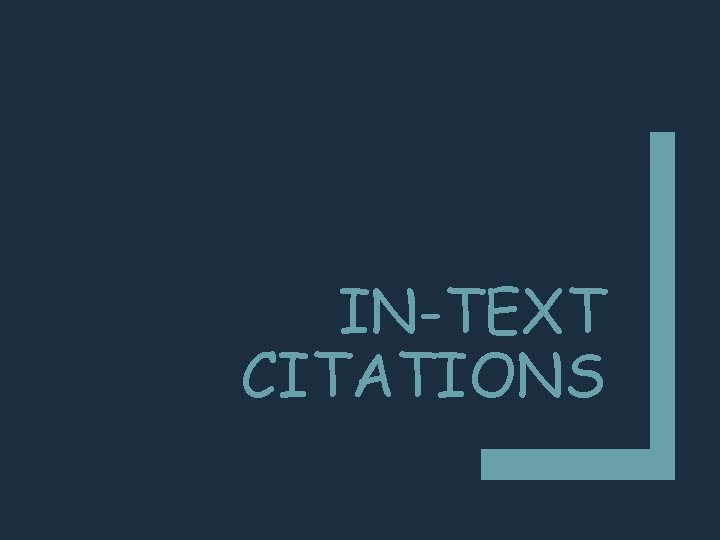 IN-TEXT CITATIONS 