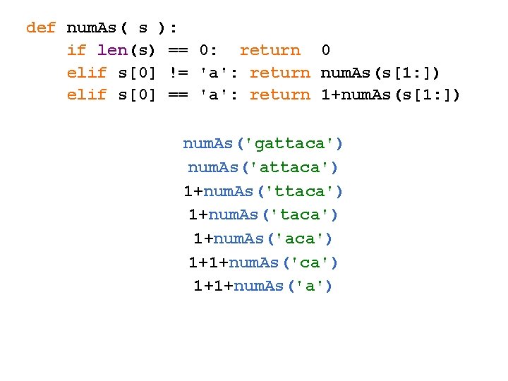 def num. As( s ): if len(s) == 0: return 0 elif s[0] !=