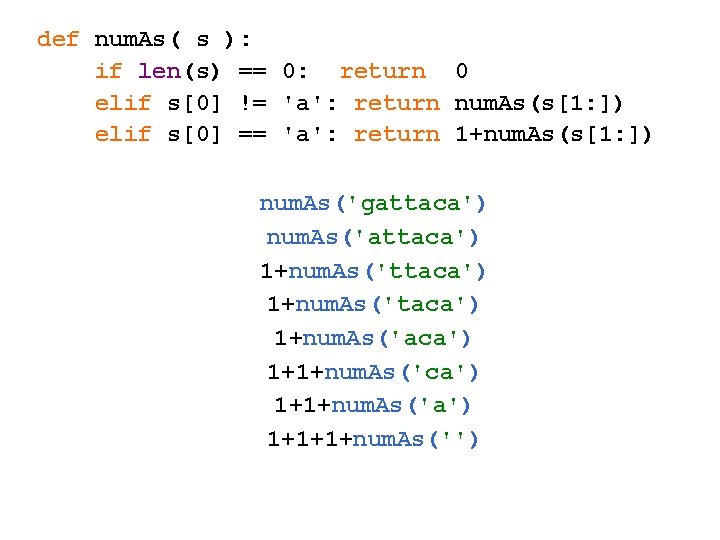 def num. As( s ): if len(s) == 0: return 0 elif s[0] !=