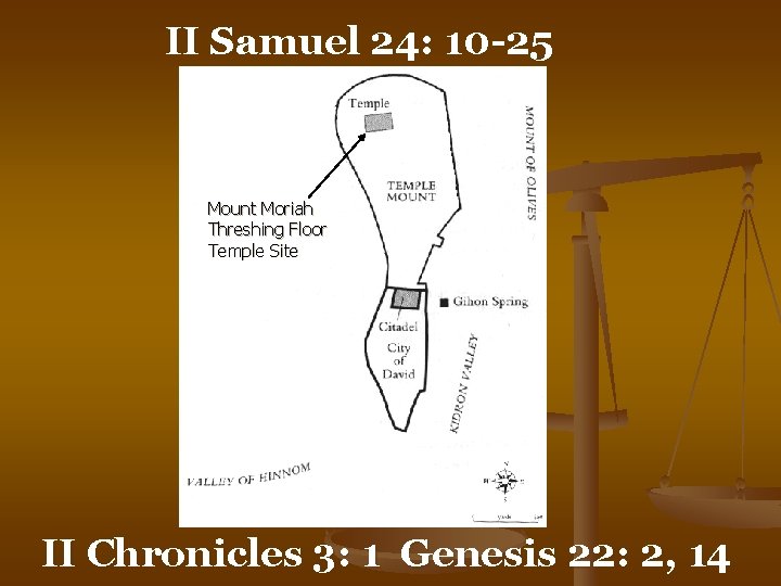 II Samuel 24: 10 -25 Mount Moriah Threshing Floor Temple Site II Chronicles 3: