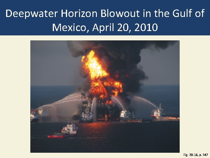 Deepwater Horizon Blowout in the Gulf of Mexico, April 20, 2010 Fig. 20 -18,