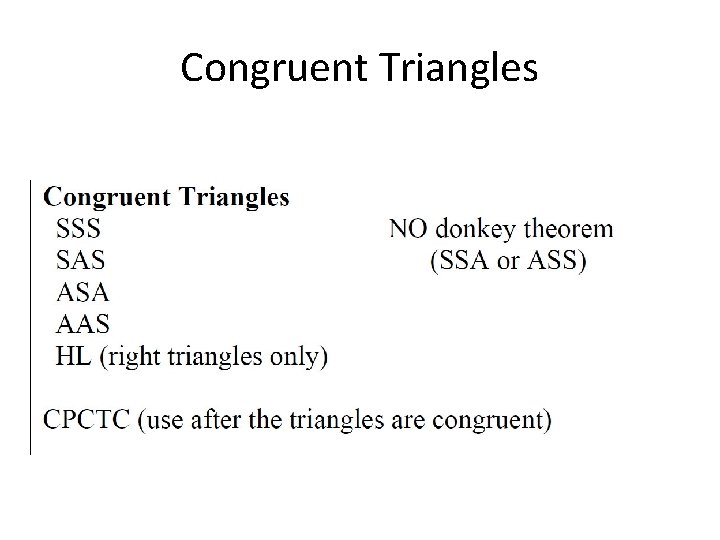 Congruent Triangles 