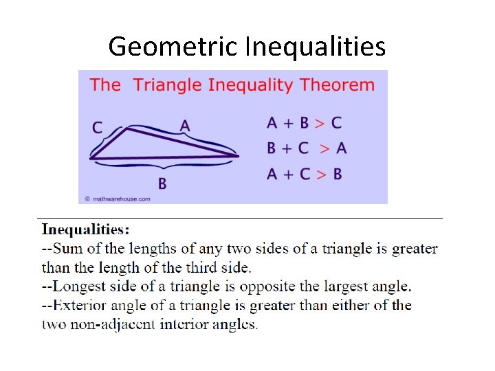 Geometric Inequalities 