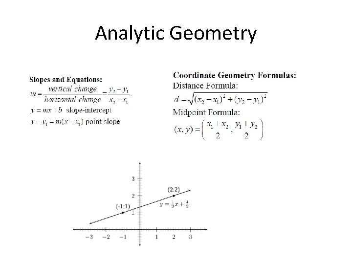 Analytic Geometry 