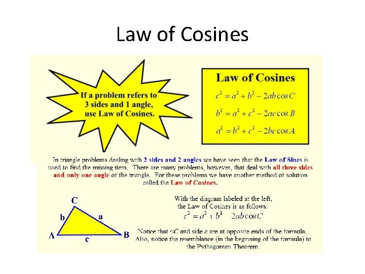Law of Cosines 